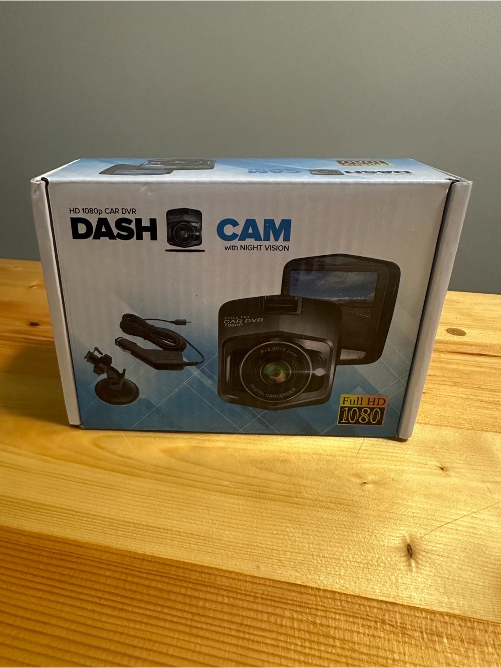 DASH CAM HD 1080p Car DVR with Night Vision - Black